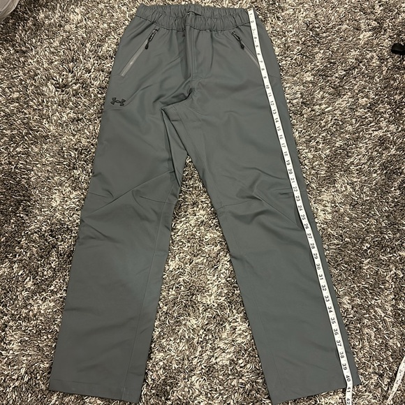 New Under Armour UA StormProof Lined Rain Pants in CastleRock / Black - Picture 7 of 15